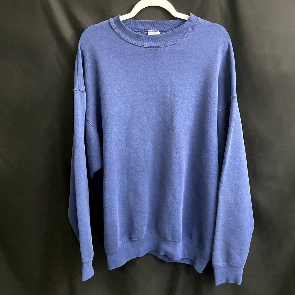 Men's Vintage 90's BVD Crewneck Sweatshirt in Blue Size XXXL